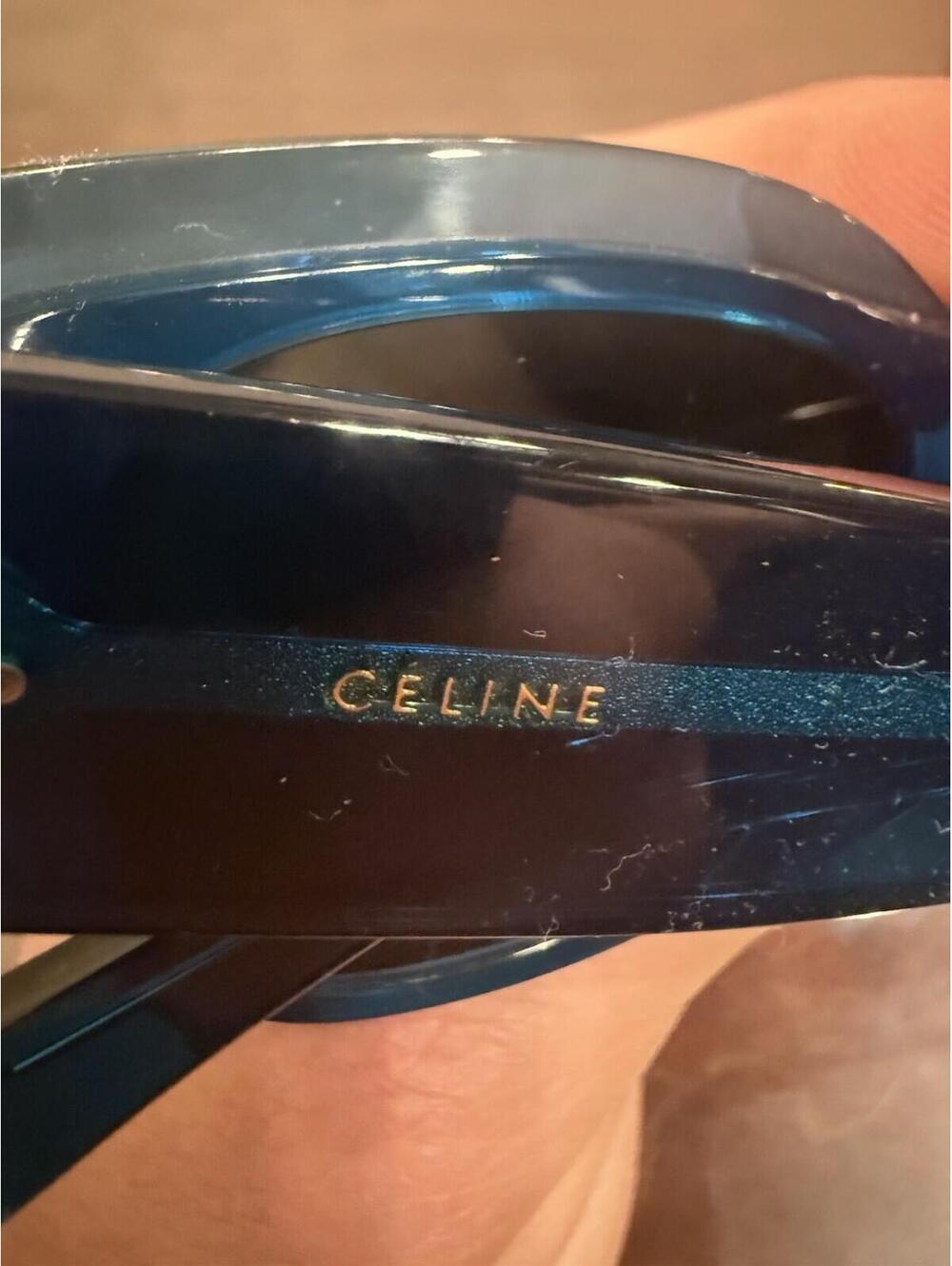 Celine Cat Eyes Sunglasses CL41447/S MR8 Petrol Petra Cats Eyes Sunglasses - Picture 8 of 8